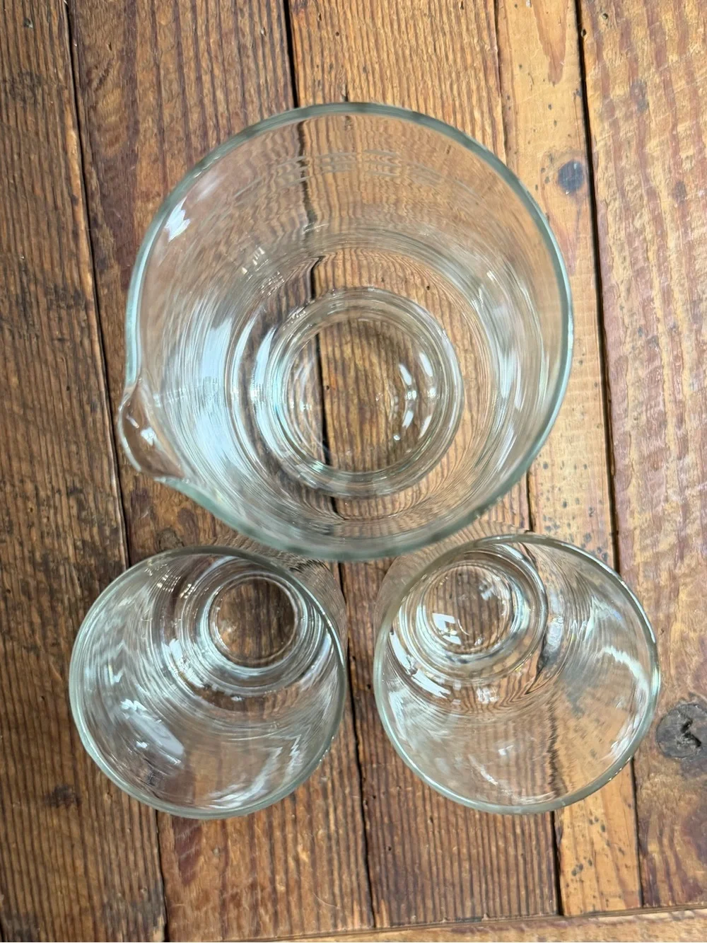 Vintage mid-century modern glassware set